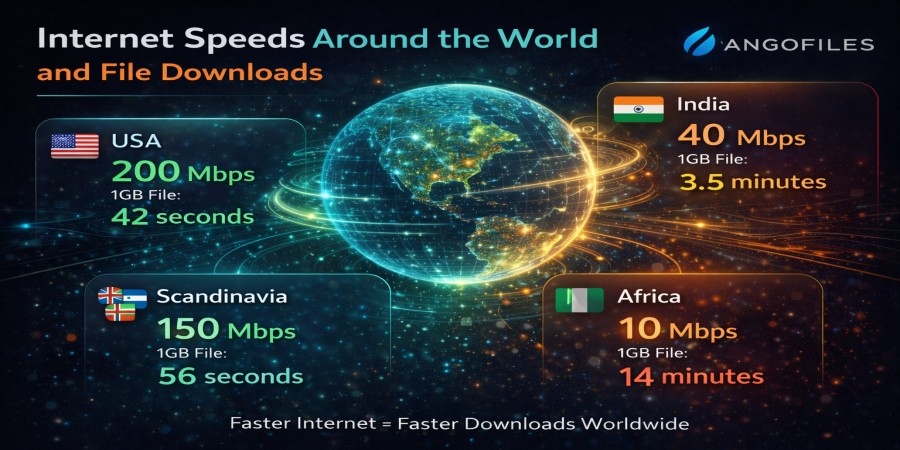 Internet Speeds Around the World and File Downloads